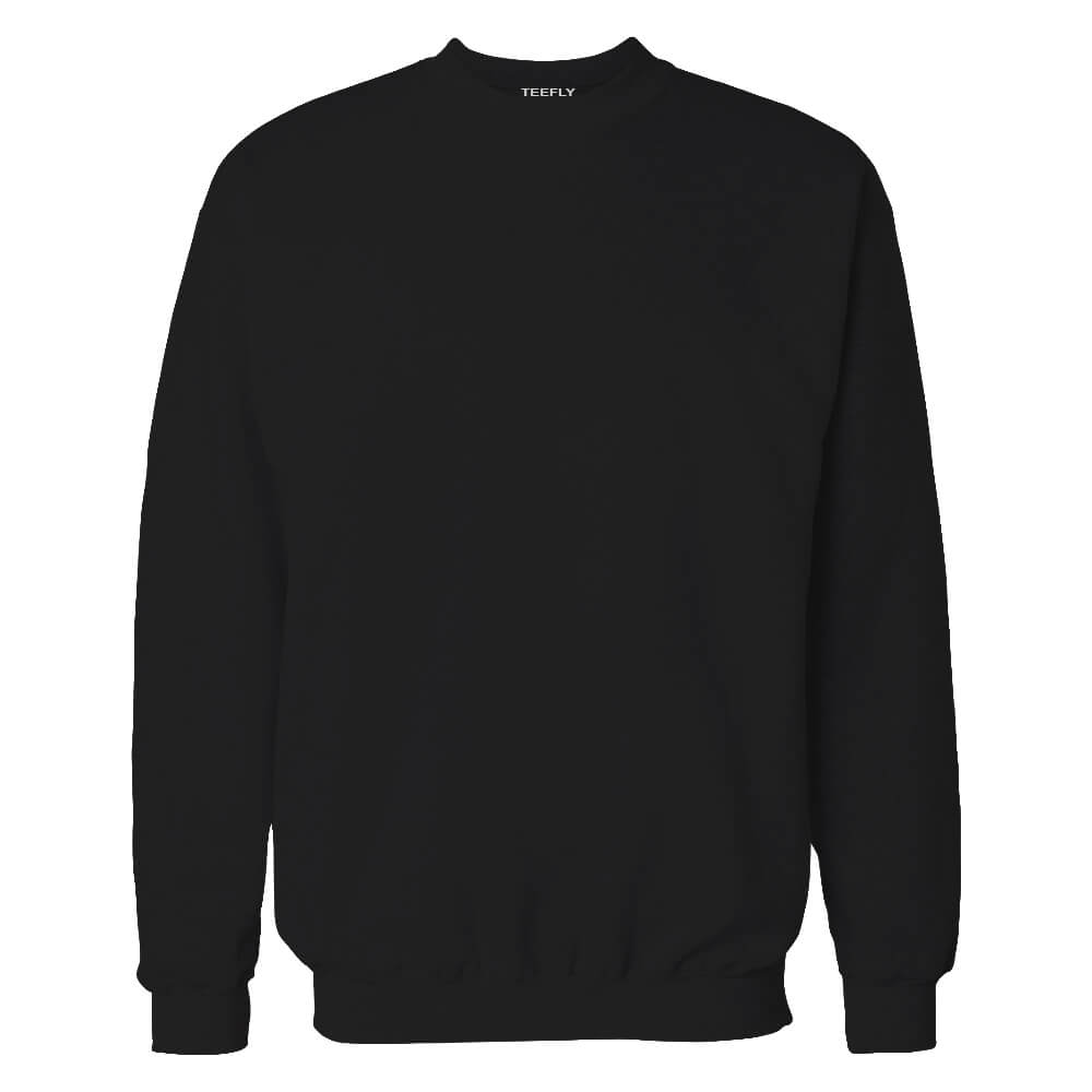 Plain black sweatshirt - Teefly